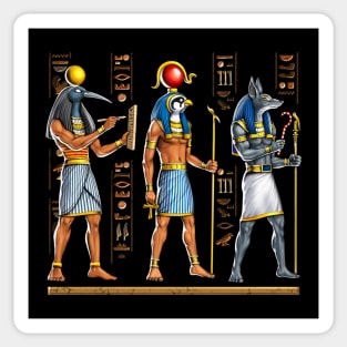 Egyptian Gods Anubis Thoth and Horus Sticker